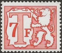 Heraldic Lion with Small Numeral