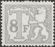 Heraldic Lion with Small Numeral