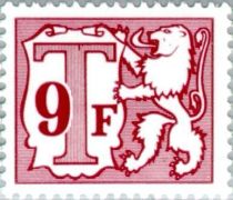 Heraldic Lion with Small Numeral