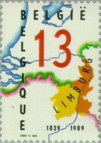 Map of Belgian and Dutch Limburg