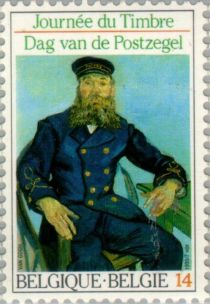 Stamp Day 1990: Postman Roulin by Vincent Van Gogh