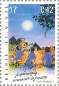 Children Around Campfire (youth movements)