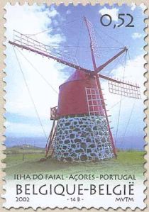 Portugal Azores-Belgium Joint Issue: Windmill Ilha Do Faial