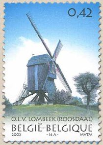 Portugal Azores-Belgium Joint Issue: Windmill O.L.V.Lombeek