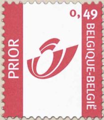 Stamp for personalized series: Red Posthorn + PRIOR