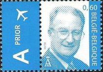 King Albert II Type MVTM Blue Priortab on Left 0,60 euro