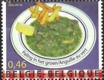 This is Belgium 4th Issue - Eel in green