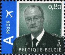 King Albert II in uniform. Intern. Prior  0,80 euro