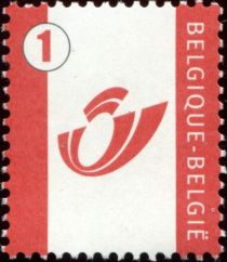 Personalised Stamp.  Red Posthorn Tarif 1