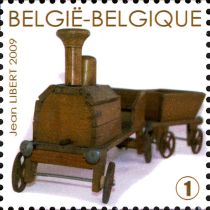 Toy train made of wood, France 1925