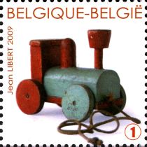 Toy wooden loco, Belgium 1950