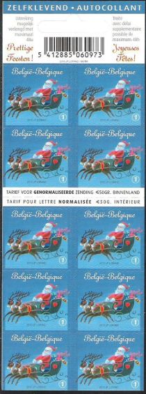 Booklet Santa Claus, Reindeer, Sleigh Inland