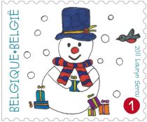 Snowman Self-adhesive - Left imperforate