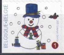 Snowman Self-adhesive - Left + Bottom imperf