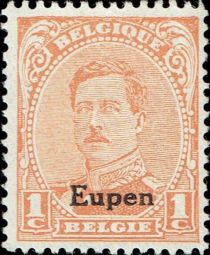 Overprint "Eupen" on King Albert I