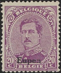 Overprint "Eupen" on King Albert I