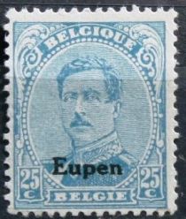 Overprint "Eupen" on King Albert I