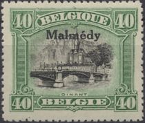 Overprint "Malmédy" on Dinant - Perf. 14