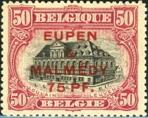 Overprint "Eupen & Malmédy" and Surcharge on Leuven-Perf. 14