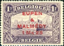 Overprint "Eupen & Malmédy" and Surcharge Antwerp - Perf. 14