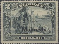 Overprint "Malmédy" on the anti-slavery campaign - Perf. 14