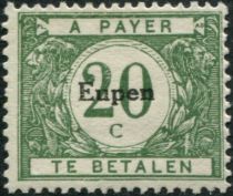 Overprint "Eupen" on Postage Due Stamp