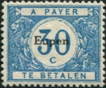 Overprint "Eupen" on Postage Due Stamp