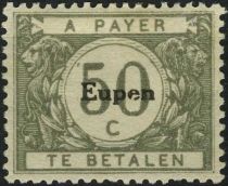 Overprint "Eupen" on Postage Due Stamp