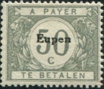 Overprint "Eupen" on Postage Due Stamp