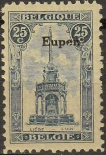 Overprint "Eupen" on Perron Liège - Luik