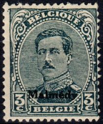 Overprint "Malmédy" on King Albert I