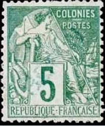 Type Alphée Dubois overprint "BENIN" in blue