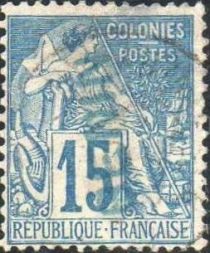 Type Alphée Dubois overprint "BENIN" in blue