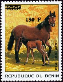 Horses, overprint