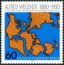 Map showing Wegener's Theory of Continental Drift