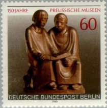 Reading Monks (Wood Sculpture)