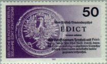 Elector of Brandenburg seal and title of the Edict of Potsda