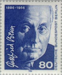 Gottfried Benn, poet and signature