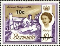 Bermuda Cottage, 1705 - surcharged