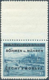 Bratislava with overprint