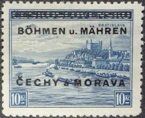 Bratislava with overprint