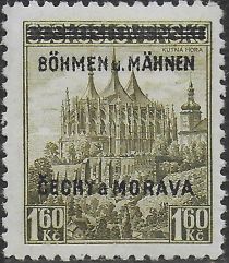 Kutná Hora with overprint (variety)