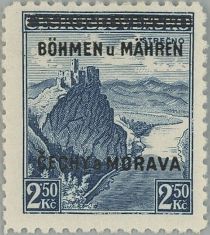 Strečno with overprint (variety)