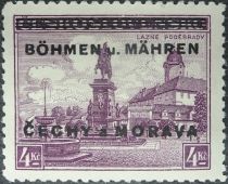 Lázně Poděbrady with overprint