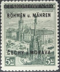 Olomouc with overprint