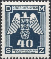 Eagle with shield of Bohemia, Empire badge