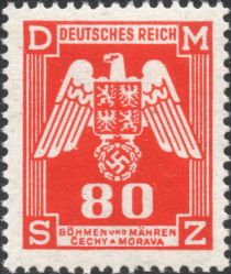 Eagle with shield of Bohemia, Empire badge