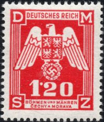 Eagle with shield of Bohemia, Empire badge