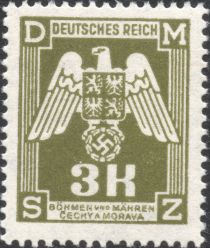 Eagle with shield of Bohemia, Empire badge