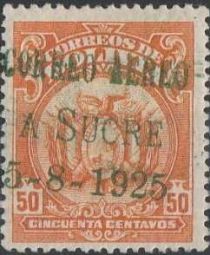 Coat of arms overprinted A SUCRE